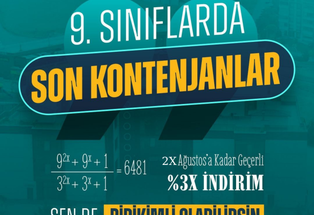 9. Sınıflarda Son Kontenjanlar!