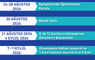 2026-2027 Eğitim Öğretim Yılı Yıllık Çerçeve Planı